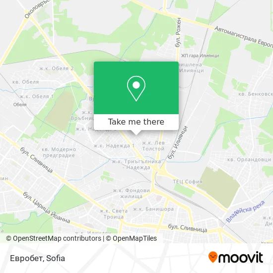 Карта Евробет