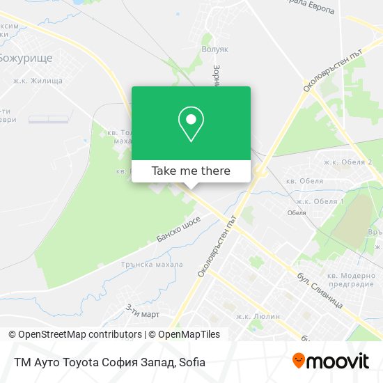 ТМ Ауто Toyota София Запад map