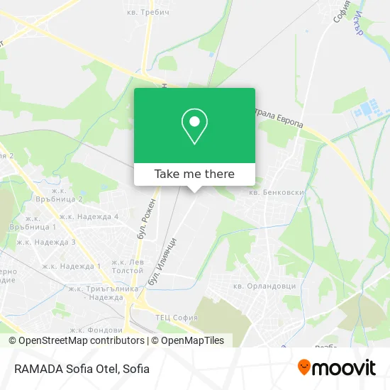 Карта RAMADA Sofia Otel