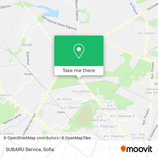 SUBARU Service map