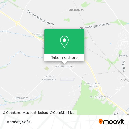 Карта Евробет