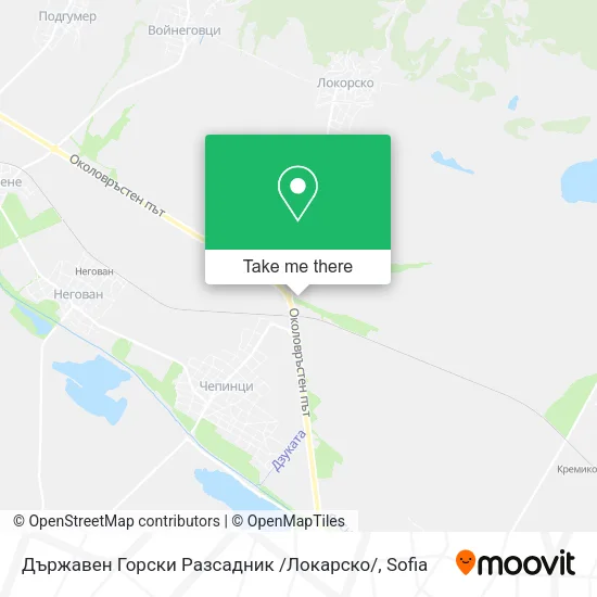 Карта Държавен Горски Разсадник /Локарско/