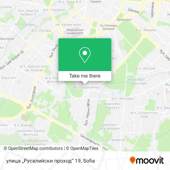 Карта улица „Русалийски проход“ 19