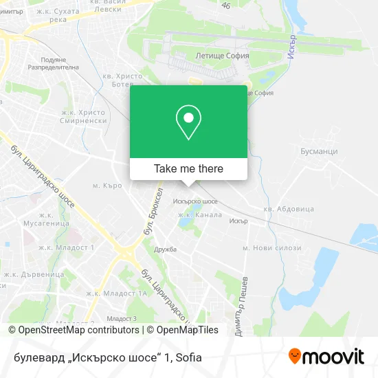 Карта булевард „Искърско шосе“ 1