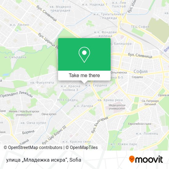 Карта улица „Младежка искра“