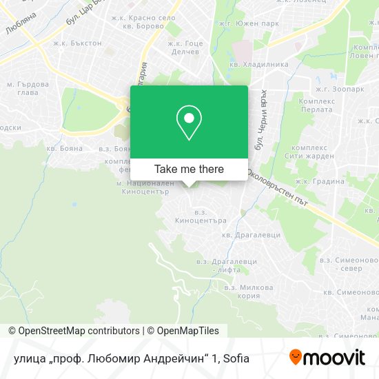 улица „проф. Любомир Андрейчин“ 1 map