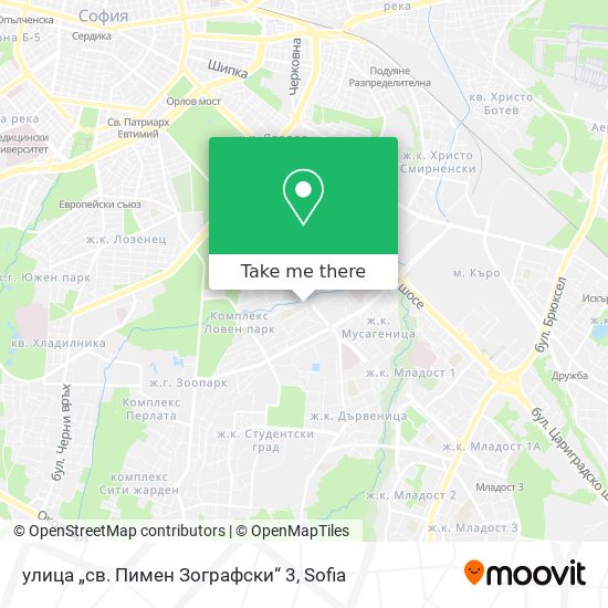 Карта улица „св. Пимен Зографски“ 3