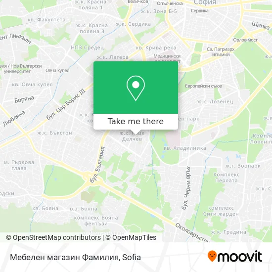 Карта Мебелен магазин Фамилия