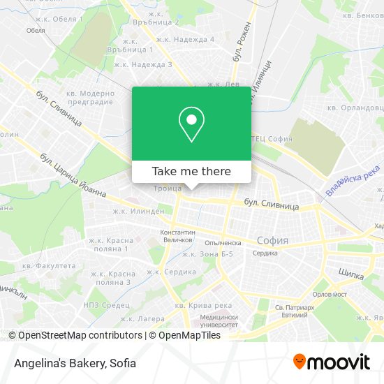 Angelina's Bakery map
