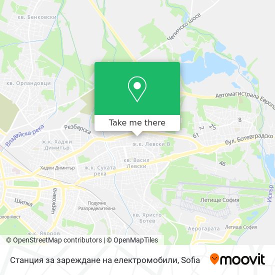 Станция за зареждане на електромобили map