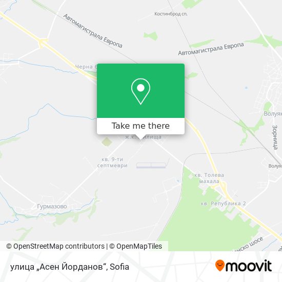 Карта улица „Асен Йорданов“