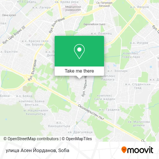 Карта улица Асен Йорданов