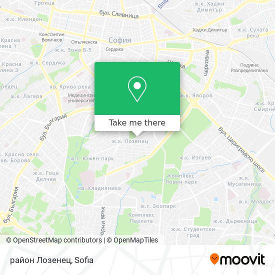 район Лозенец map