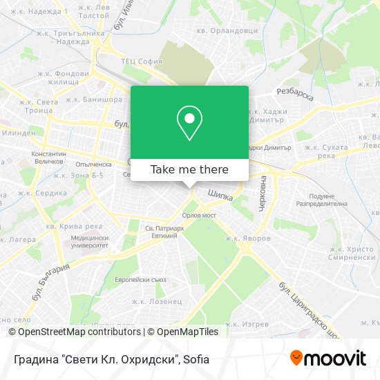 Градина "Свети Кл. Охридски" map