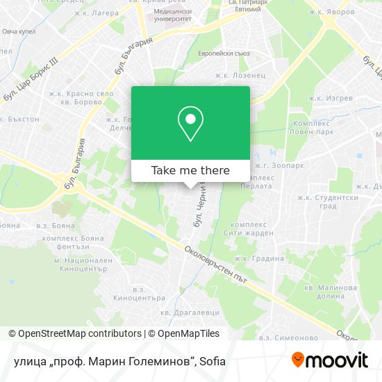 Карта улица „проф. Марин Големинов“