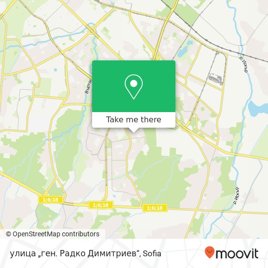 Карта улица „ген. Радко Димитриев“
