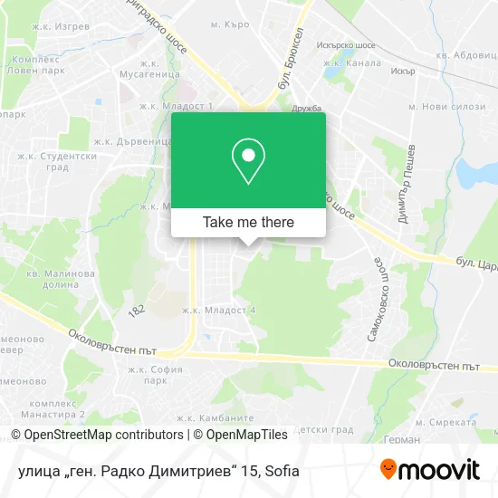 Карта улица „ген. Радко Димитриев“ 15
