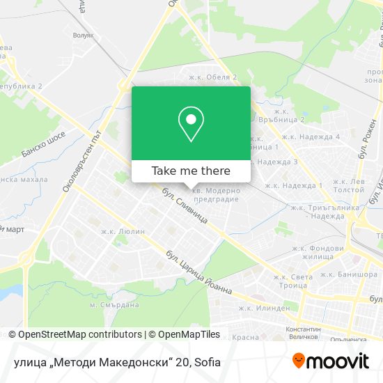 Карта улица „Методи Македонски“ 20