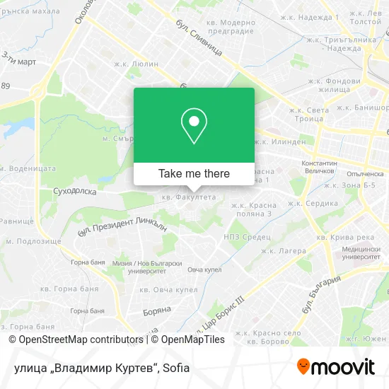 Карта улица „Владимир Куртев“