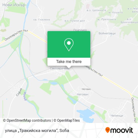 Карта улица „Тракийска могила“