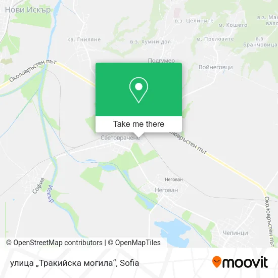 Карта улица „Тракийска могила“