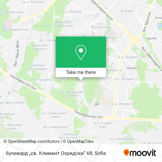 Карта булевард „св. Климент Охридски“ 68