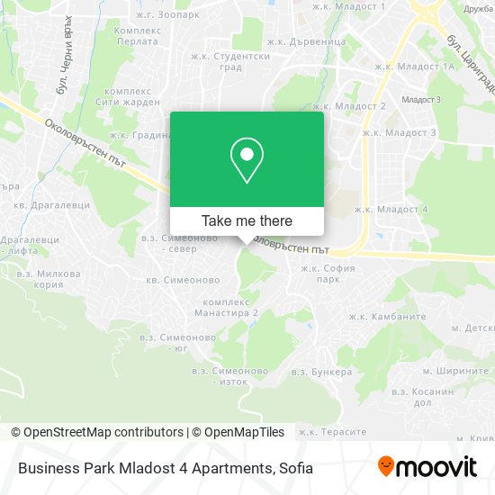 Business Park Mladost 4 Apartments map