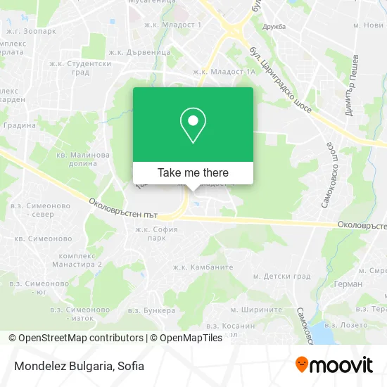 Карта Mondelez Bulgaria