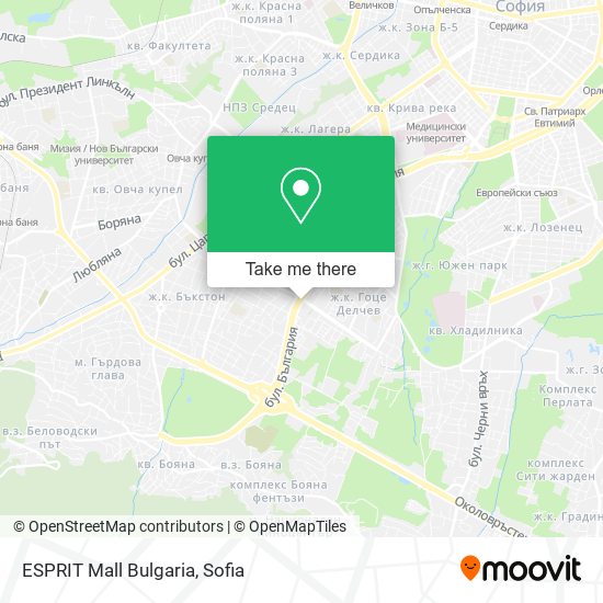 ESPRIT Mall Bulgaria map