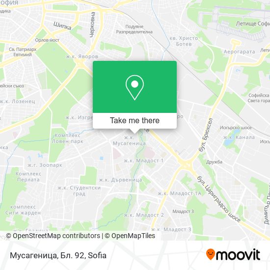 Мусагеница, Бл. 92 map