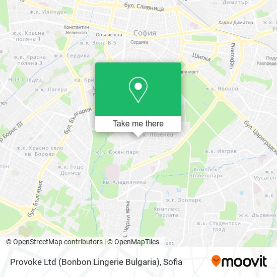 Provoke Ltd (Bonbon Lingerie Bulgaria) map