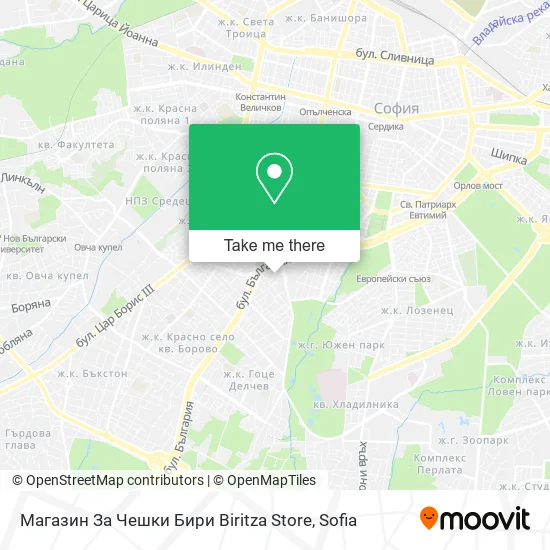 Карта Магазин За Чешки Бири Biritza Store