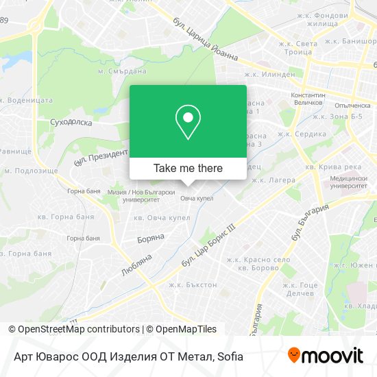 Арт Юварос ООД Изделия ОТ Метал map