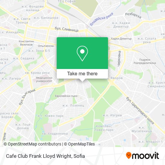 Cafe Club Frank Lloyd Wright map