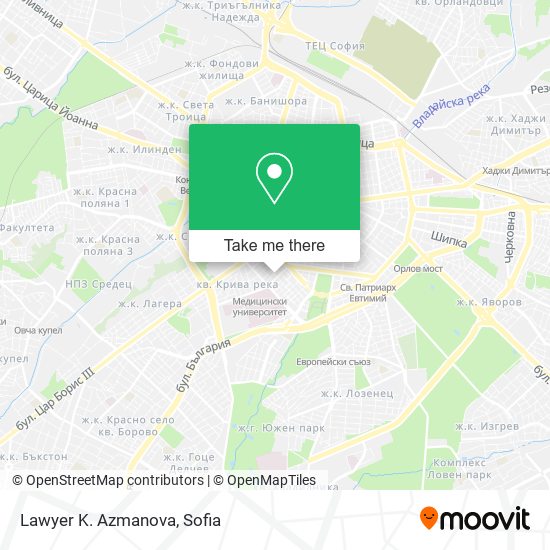 Lawyer K. Azmanova map