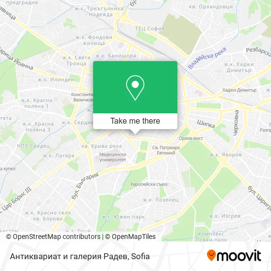 Карта Антиквариат и галерия Радев