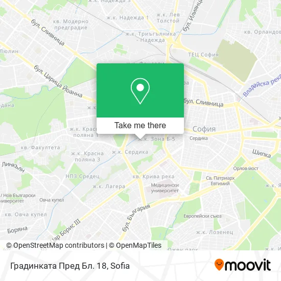 Карта Градинката Пред Бл. 18