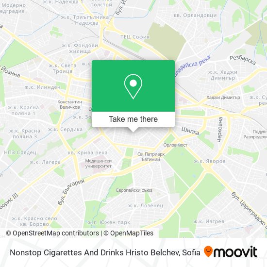 Карта Nonstop Cigarettes And Drinks Hristo Belchev