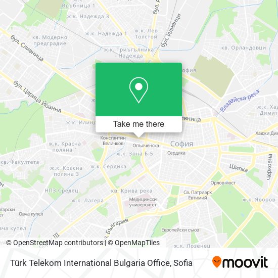 Türk Telekom International Bulgaria Office map