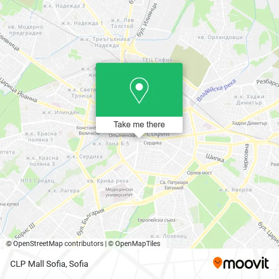 Карта CLP Mall Sofia