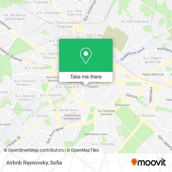 Airbnb Raynovsky map