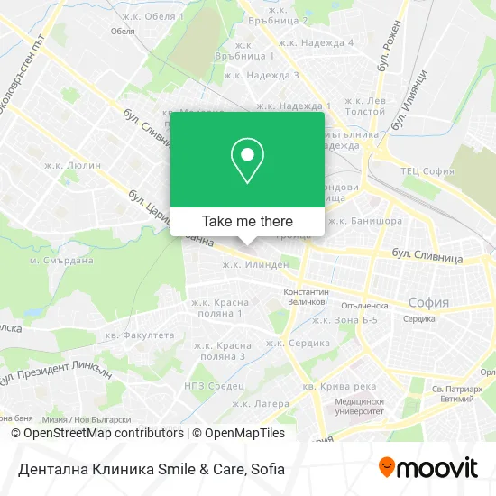 Карта Дентална Клиника Smile & Care