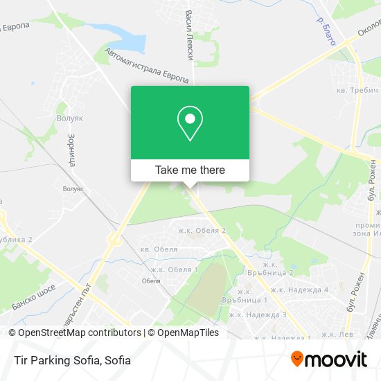 Карта Tir Parking Sofia