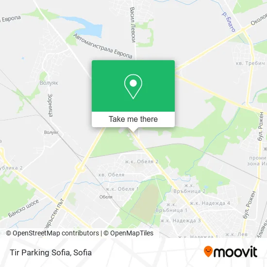 Карта Tir Parking Sofia
