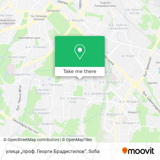Карта улица „проф. Георги Брадистилов“