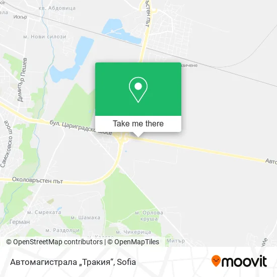 Карта Автомагистрала „Тракия“