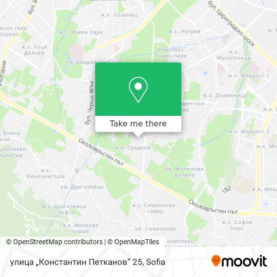 Карта улица „Константин Петканов“ 25