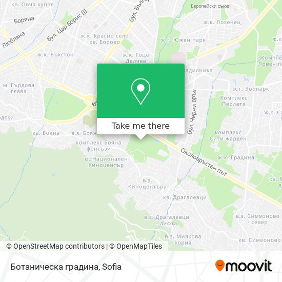 Ботаническа градина map