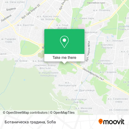 Карта Ботаническа градина