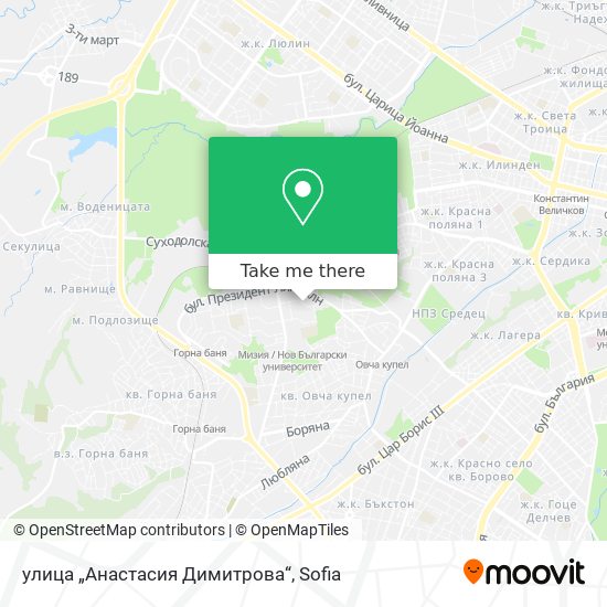Карта улица „Анастасия Димитрова“